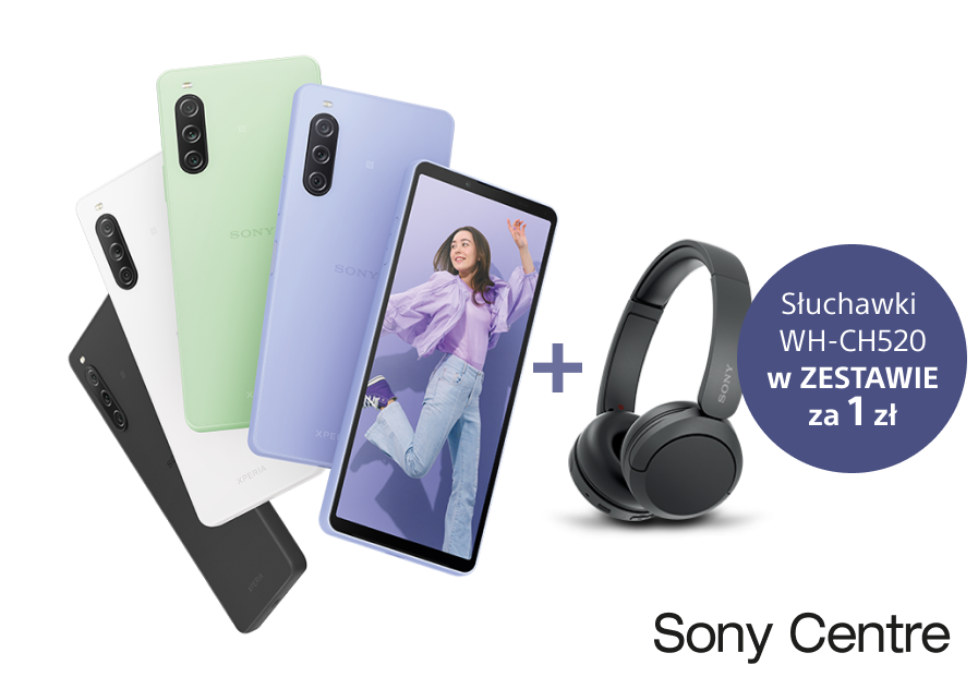 Sony Xperia 10V ze słuchawkami